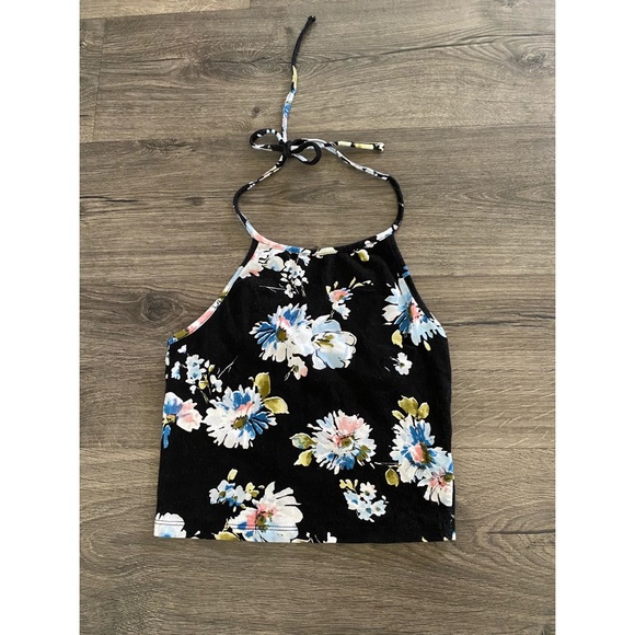 Brandy Melville Tops - BRANDY MELVILLE FLORAL HALTER